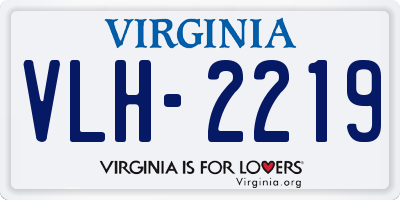 VA license plate VLH2219