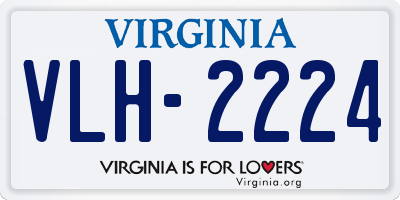 VA license plate VLH2224