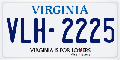 VA license plate VLH2225