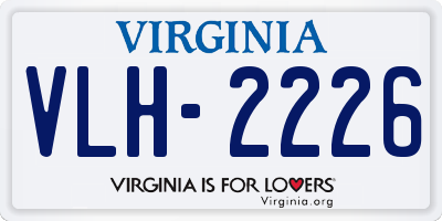 VA license plate VLH2226