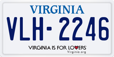 VA license plate VLH2246