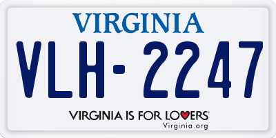 VA license plate VLH2247