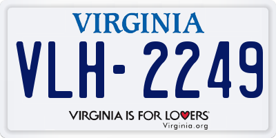 VA license plate VLH2249