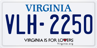 VA license plate VLH2250