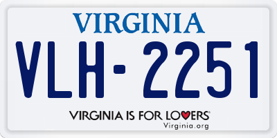 VA license plate VLH2251