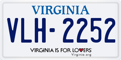 VA license plate VLH2252