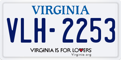 VA license plate VLH2253