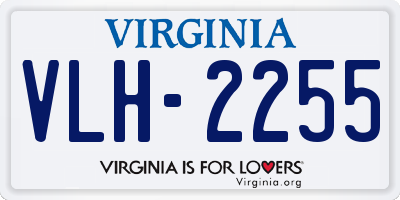 VA license plate VLH2255