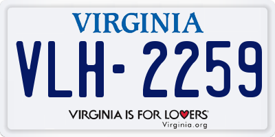 VA license plate VLH2259