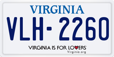 VA license plate VLH2260