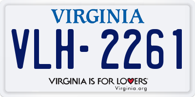VA license plate VLH2261