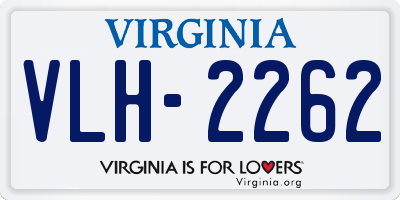 VA license plate VLH2262