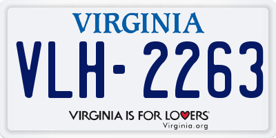 VA license plate VLH2263