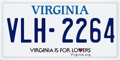 VA license plate VLH2264