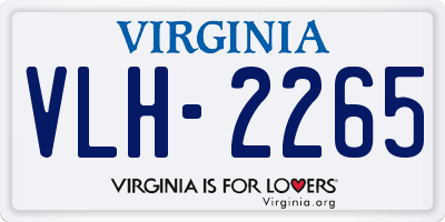 VA license plate VLH2265
