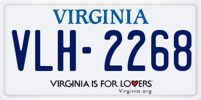 VA license plate VLH2268