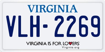 VA license plate VLH2269