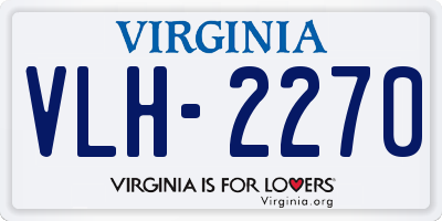 VA license plate VLH2270