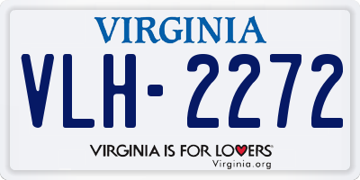 VA license plate VLH2272