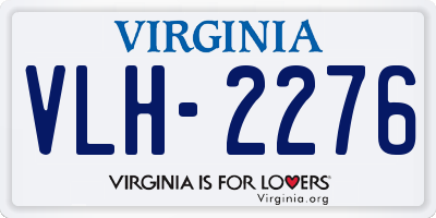 VA license plate VLH2276