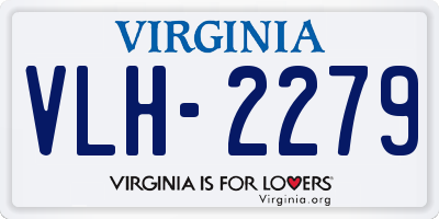 VA license plate VLH2279