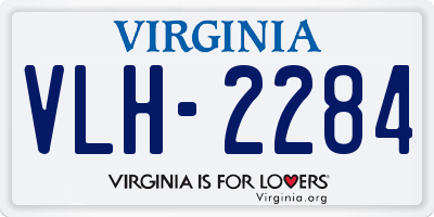 VA license plate VLH2284