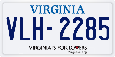 VA license plate VLH2285