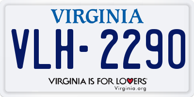 VA license plate VLH2290