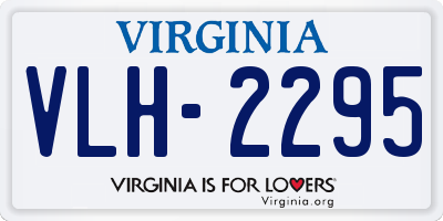 VA license plate VLH2295