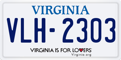 VA license plate VLH2303