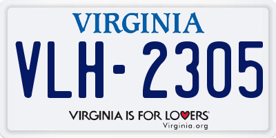 VA license plate VLH2305