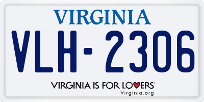 VA license plate VLH2306