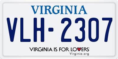 VA license plate VLH2307