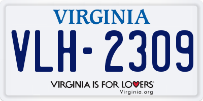 VA license plate VLH2309
