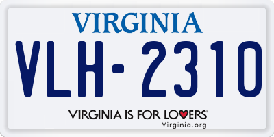 VA license plate VLH2310