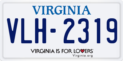 VA license plate VLH2319