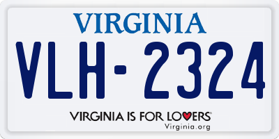 VA license plate VLH2324
