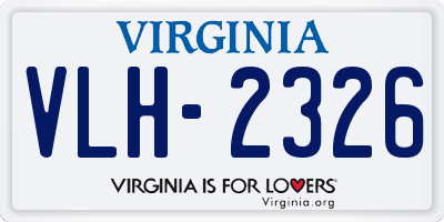 VA license plate VLH2326