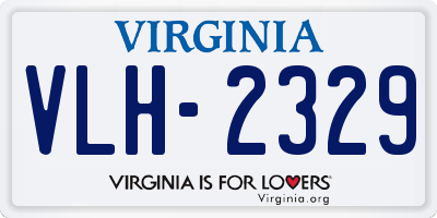 VA license plate VLH2329
