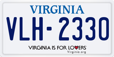 VA license plate VLH2330