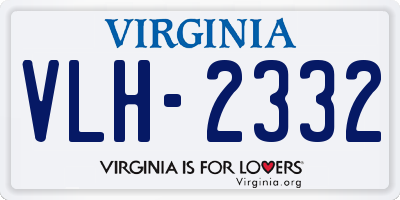 VA license plate VLH2332