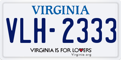 VA license plate VLH2333
