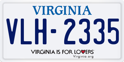 VA license plate VLH2335