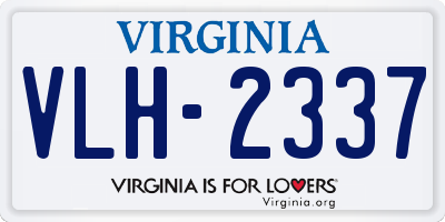 VA license plate VLH2337