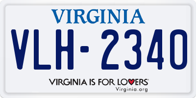VA license plate VLH2340