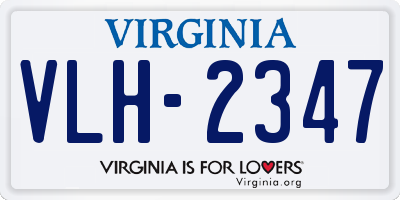 VA license plate VLH2347