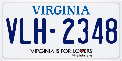 VA license plate VLH2348