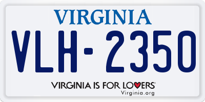 VA license plate VLH2350