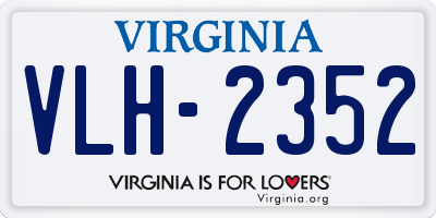 VA license plate VLH2352