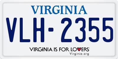 VA license plate VLH2355